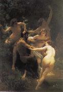 Adolphe William Bouguereau The god of the forest with their fairy France oil painting artist